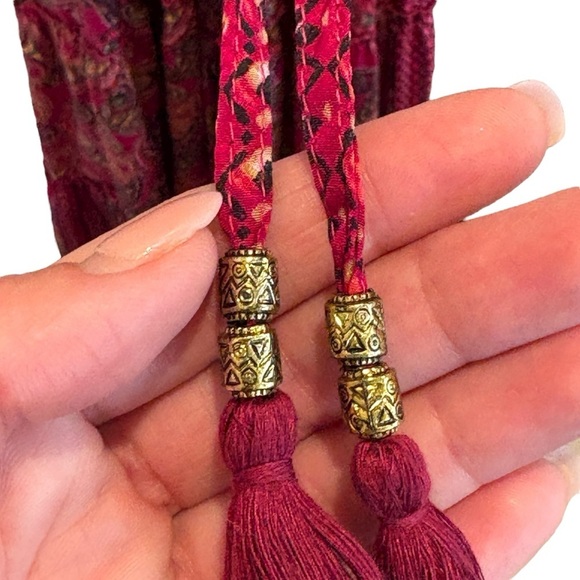 Me 2 Magic Anthropologie Pink Red Floral Stretch Maxi Dress Medium Divine Beauty - Picture 7 of 15